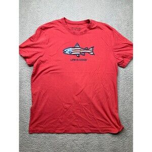 Life is Good T-shirt xl brick color